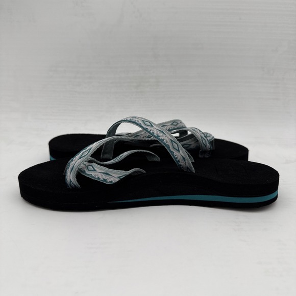 Teva Women's Shoes SZ 5 Olowahu Slip Cross Straps Sari Ribbon Sandals Flip Flops - Picture 2 of 16